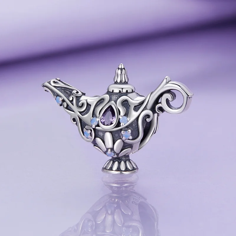 (image for) Pandora Style Wishing Magic Lamp Charm - BSC893 - View 2