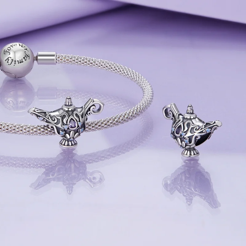 (image for) Pandora Style Wishing Magic Lamp Charm - BSC893 - View 4