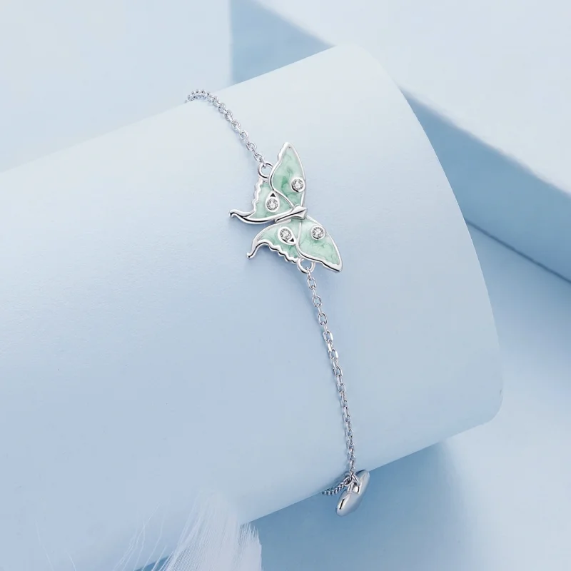 (image for) Pandora Style Wizard of Oz Butterfly Chain Bracelet - BSB118 - View 3