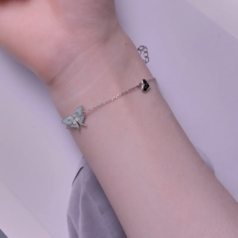 (image for) Pandora Style Wizard of Oz Butterfly Chain Bracelet - BSB118 - View 5