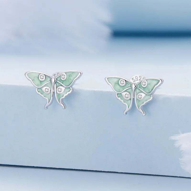 (image for) Pandora Style Wizard of Oz Butterfly Studs Earrings - BSE828 - View 2