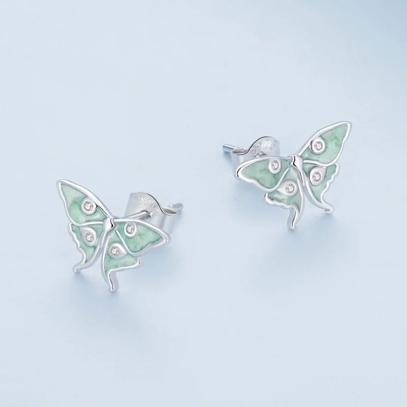 (image for) Pandora Style Wizard of Oz Butterfly Studs Earrings - BSE828 - View 4