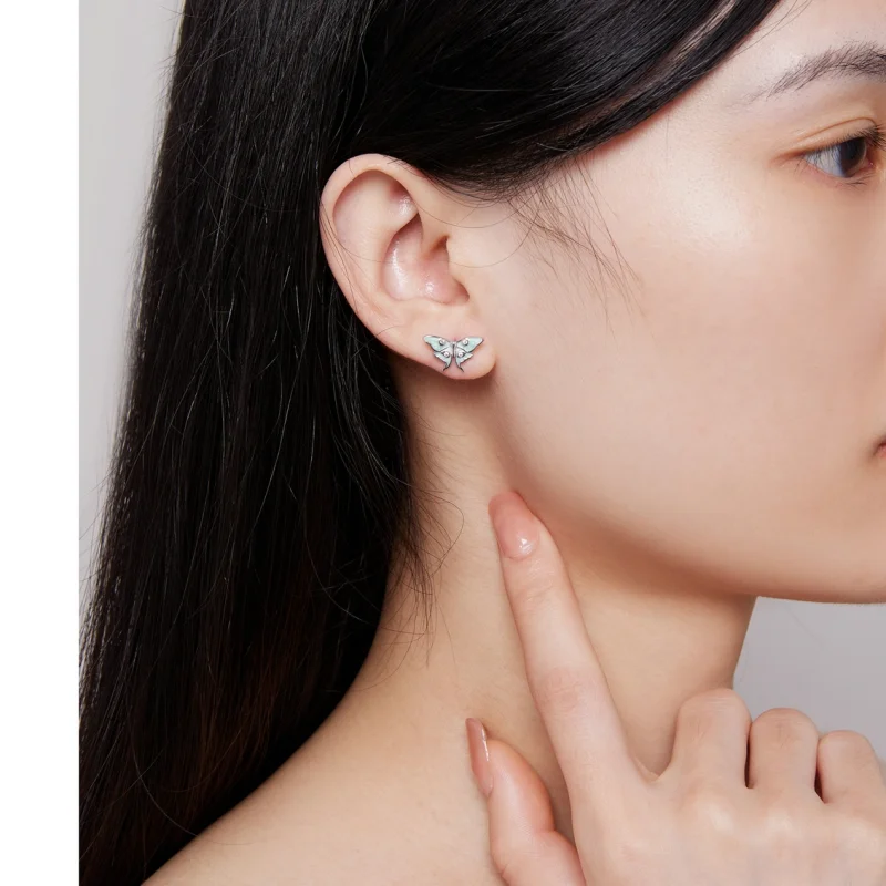 (image for) Pandora Style Wizard of Oz Butterfly Studs Earrings - BSE828 - View 7