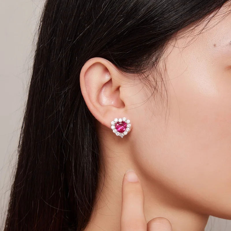 (image for) Pandora Style Zircon Love Studs Earrings - SCE1577 - View 7