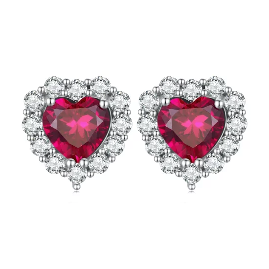Pandora Style Zircon Love Studs Earrings - SCE1577