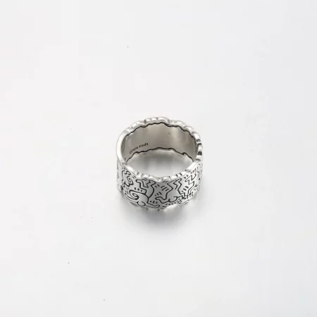 Keith Haring™ x Pandora Line Art Love & People Wide Ring - 192222C01