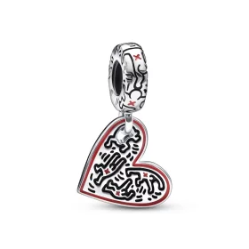 Keith Haring™ x Pandora Line Art People Heart Dangle Charm - 792215C01 Keith Haring™ x Pandora Line Art People Heart Dangle Charm - 792215C01