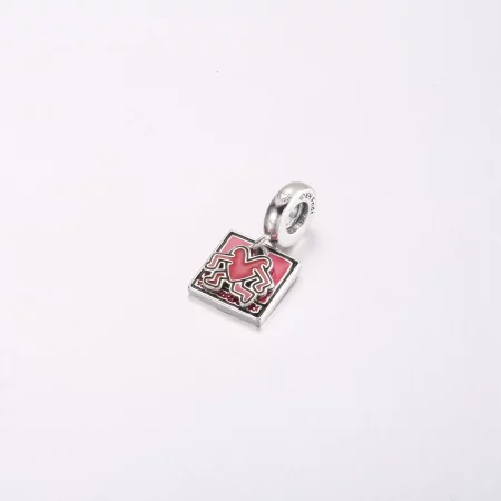 Keith Haring™ x Pandora Walking Heart Double Dangle Charm - 792216C01