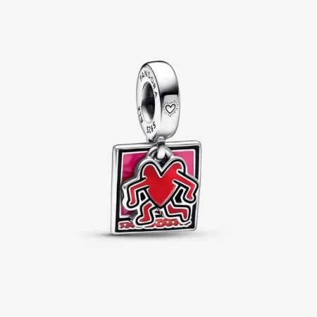 Keith Haring™ x Pandora Walking Heart Double Dangle Charm - 792216C01