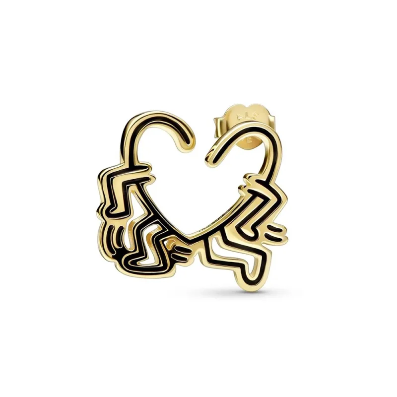 (image for) Keith Haring™ x Pandora Walking Heart Stud Earring - 262221C01 - Product Image