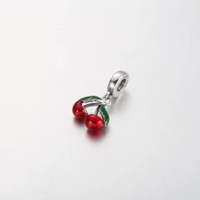 Pandora Asymmetrical Cherry Fruit Dangle Charm - 791583C01 Pandora Asymmetrical Cherry Fruit Dangle Charm - 791583C01