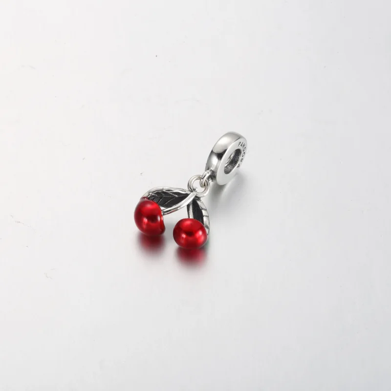 (image for) Pandora Asymmetrical Cherry Fruit Dangle Charm - 791583C01 - View 3