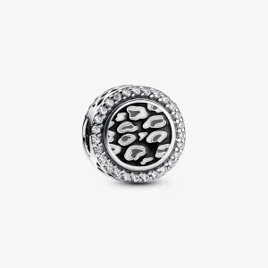 (image for) Pandora Black Leopard print sterling silver charm - 792016CZ_E023
