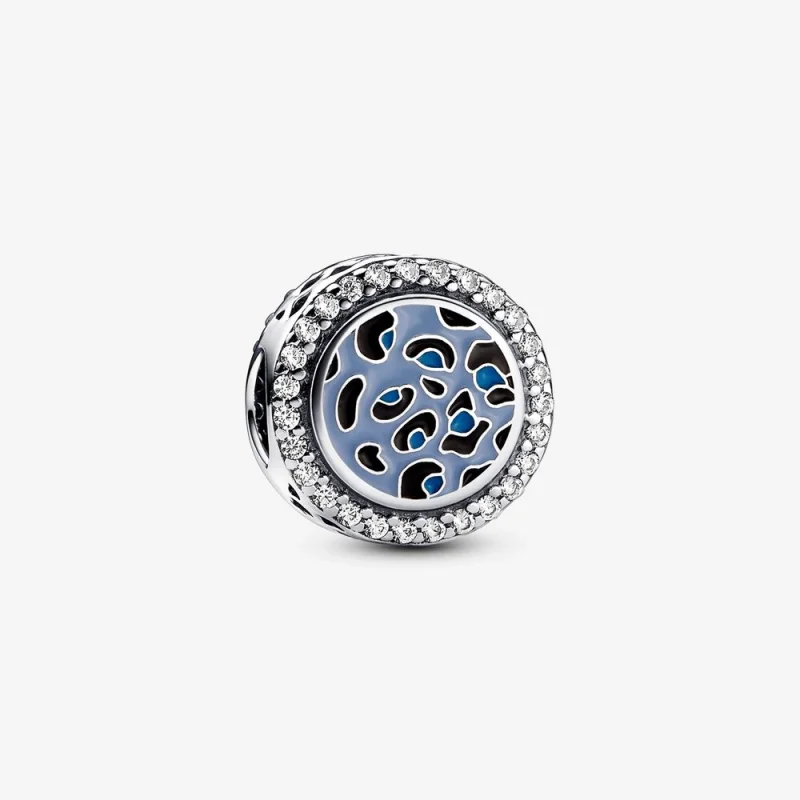 (image for) Pandora Blue Leopard print sterling silver charm - 792016CZ_E024 - Product Image