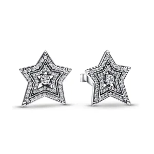 (image for) Pandora Celestial Asymmetric Star Stud Earrings - 292415C01