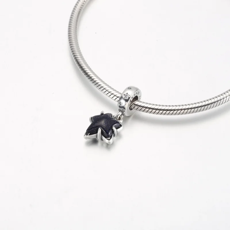 (image for) Pandora Celestial Galaxy Star Murano Dangle Charm - 792368C01 - View 4