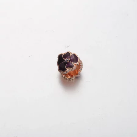 Pandora Deep Purple Pansy Flower Charm - 780777C01
