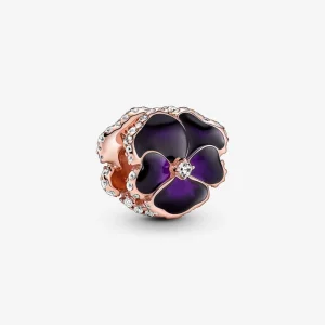 (image for) Pandora Deep Purple Pansy Flower Charm - 780777C01