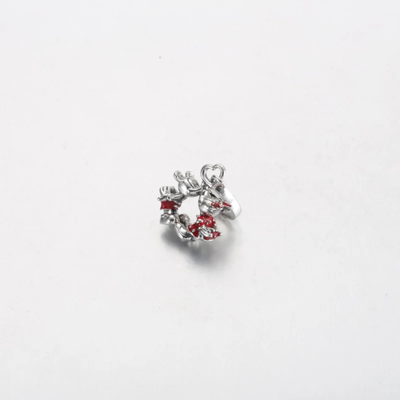 (image for) Pandora Disney Mickey Mouse & Minnie Mouse Kissing Dangle Charm - 790075C01 - View 2