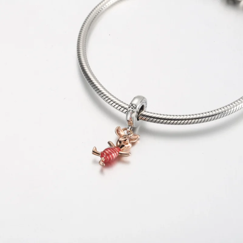 (image for) Pandora Disney Winnie the Pooh Piglet Dangle Charm - 782208C01 - View 5