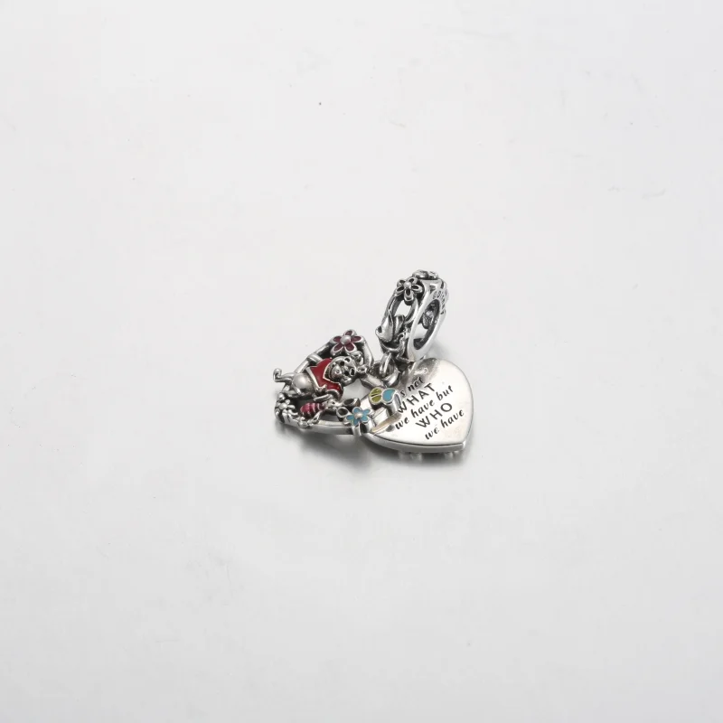 (image for) Pandora Disney Winnie the Pooh & Piglet Double Dangle Charm - 792214C01 - View 2