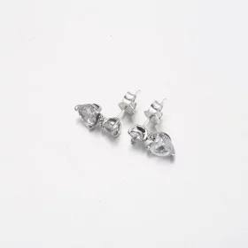 Pandora Double Heart Sparkling Stud Earrings - 291199C01 Pandora Double Heart Sparkling Stud Earrings - 291199C01