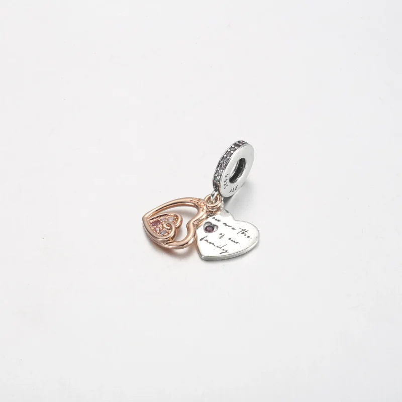 (image for) Pandora Entwined Infinite Hearts Double Dangle Charm - 781020C01 - View 2