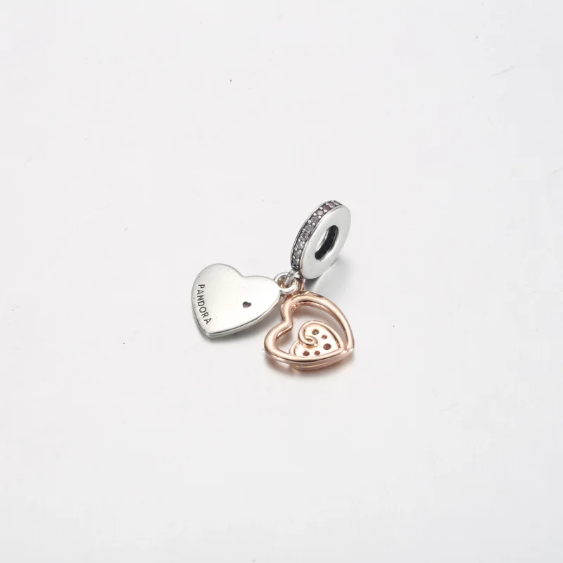 (image for) Pandora Entwined Infinite Hearts Double Dangle Charm - 781020C01 - View 3