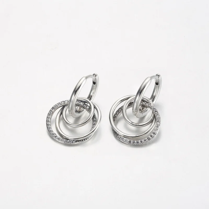 (image for) Pandora Family Always Encircled Hoop Earrings - 291156C01 - View 2