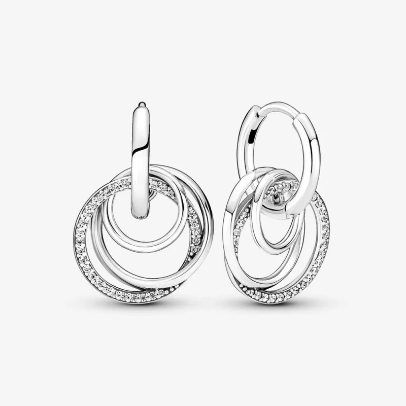 (image for) Pandora Family Always Encircled Hoop Earrings - 291156C01 - Product Image