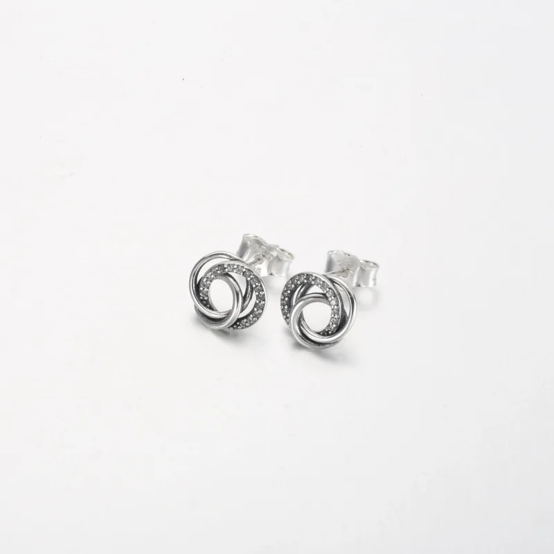 (image for) Pandora Family Always Encircled Stud Earrings - 291076C01 - View 2