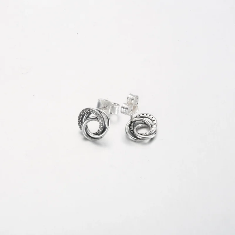 (image for) Pandora Family Always Encircled Stud Earrings - 291076C01 - View 3