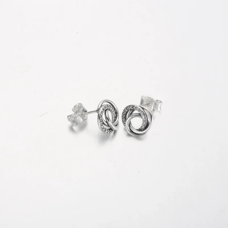 (image for) Pandora Family Always Encircled Stud Earrings - 291076C01 - View 4