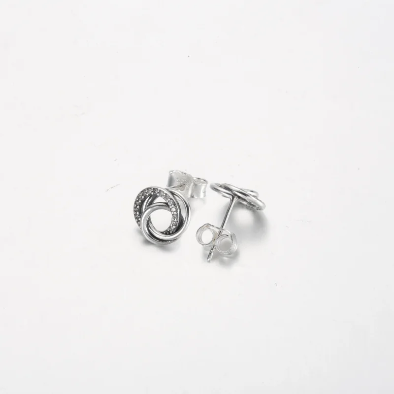 (image for) Pandora Family Always Encircled Stud Earrings - 291076C01 - View 5