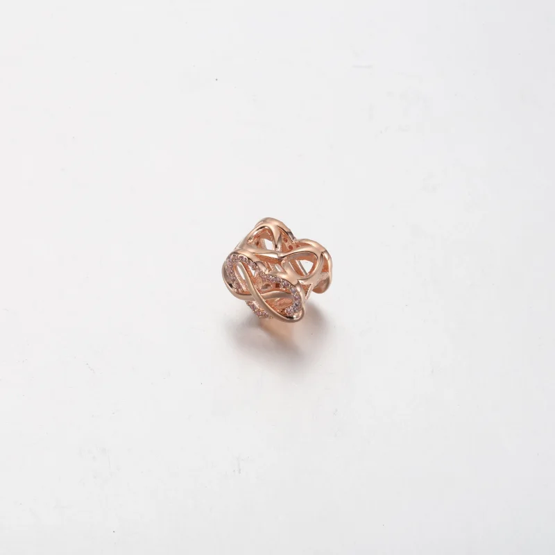 (image for) Pandora Family Infinity Pink Heart Charm - 782246C01 - View 2