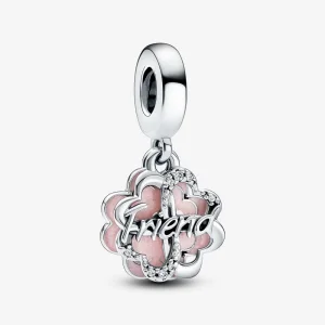 (image for) Pandora Four-leaf Clover Friendship Double Dangle Charm - 792245C01
