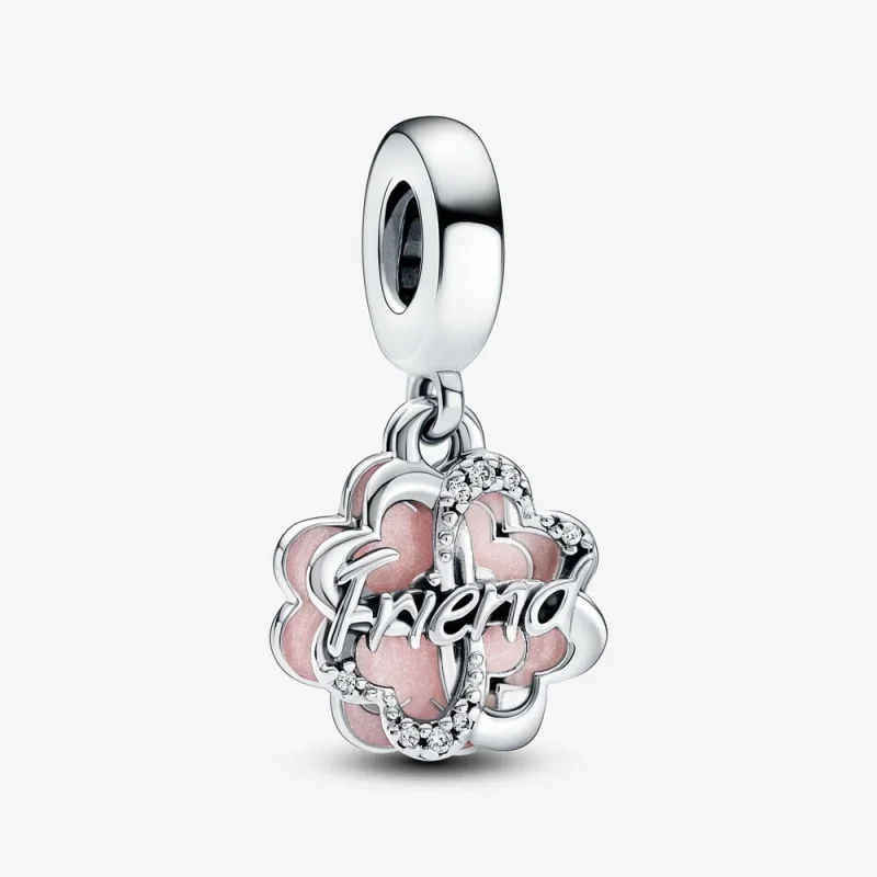 (image for) Pandora Four-leaf Clover Friendship Double Dangle Charm - 792245C01 - Product Image