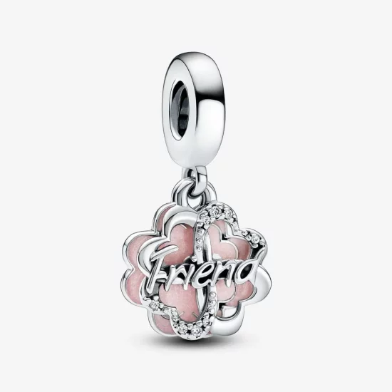 Pandora Four-leaf Clover Friendship Double Dangle Charm - 792245C01