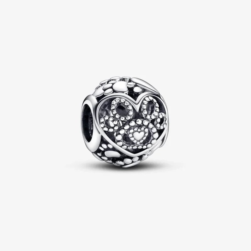 (image for) Pandora Fur Baby Hearts & Paw Prints Charm - 792248C00 - Product Image