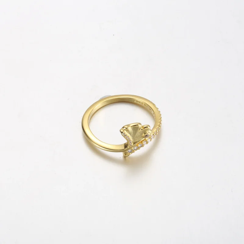 (image for) Pandora Ginkgo 14k gold-plated ring - 162444C01 - View 3