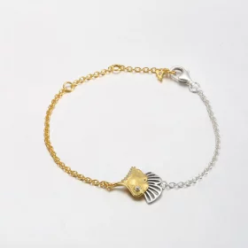 Pandora Ginkgo sterling silver and 14k gold-plated chain bracelet - 562427C01 Pandora Ginkgo sterling silver and 14k gold-plated chain bracelet - 562427C01