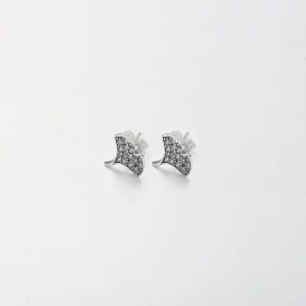 Pandora Ginkgo sterling silver stud earrings - 292439C01 Pandora Ginkgo sterling silver stud earrings - 292439C01