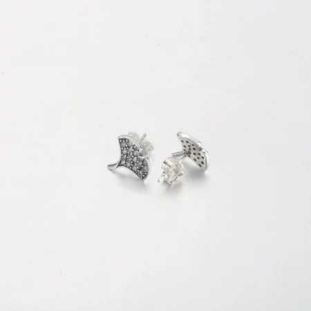 Pandora Ginkgo sterling silver stud earrings - 292439C01