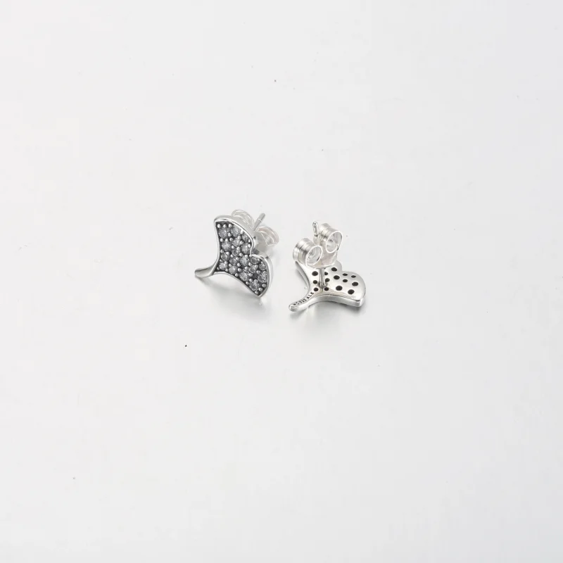 (image for) Pandora Ginkgo sterling silver stud earrings - 292439C01 - View 4