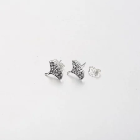 Pandora Ginkgo sterling silver stud earrings - 292439C01