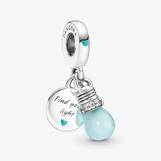 Pandora Glow-in-the-dark Lightbulb Double Dangle Charm - 791123C01