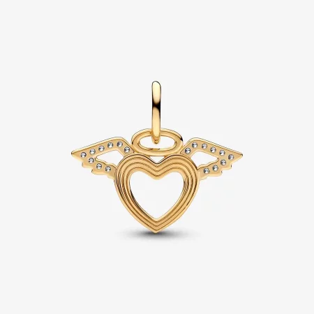 Pandora Heart & Angel Wings Dangle Charm - 752362C01