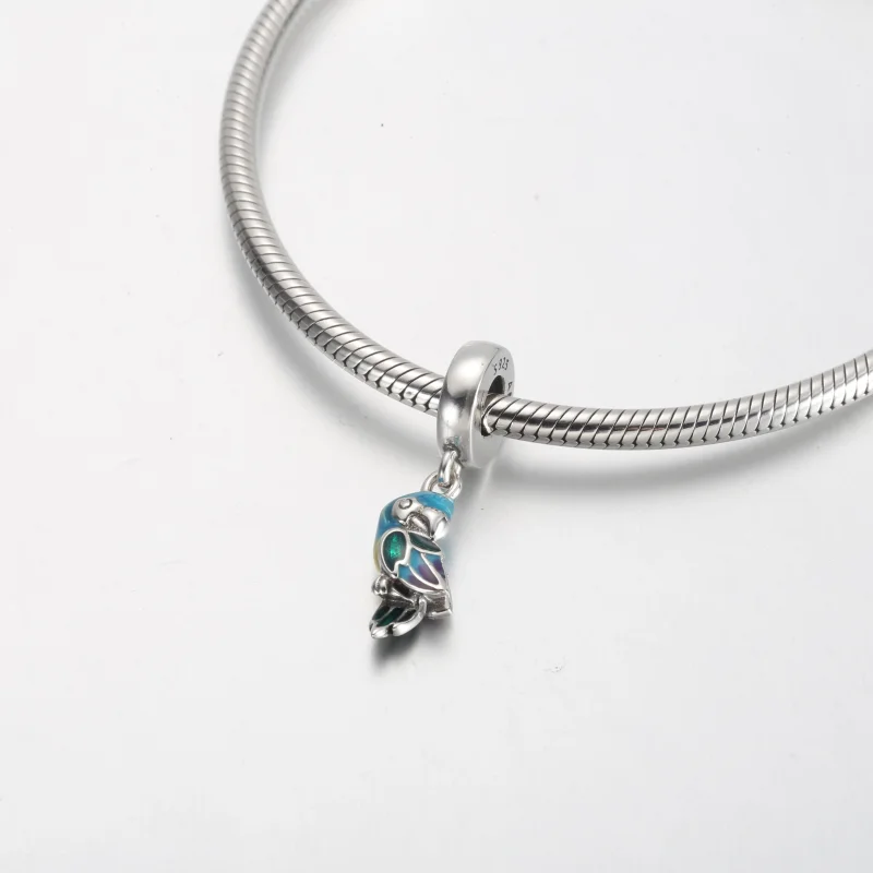 (image for) Pandora Jungle Paradise Parrot Dangle Charm - 791679C01 - View 4