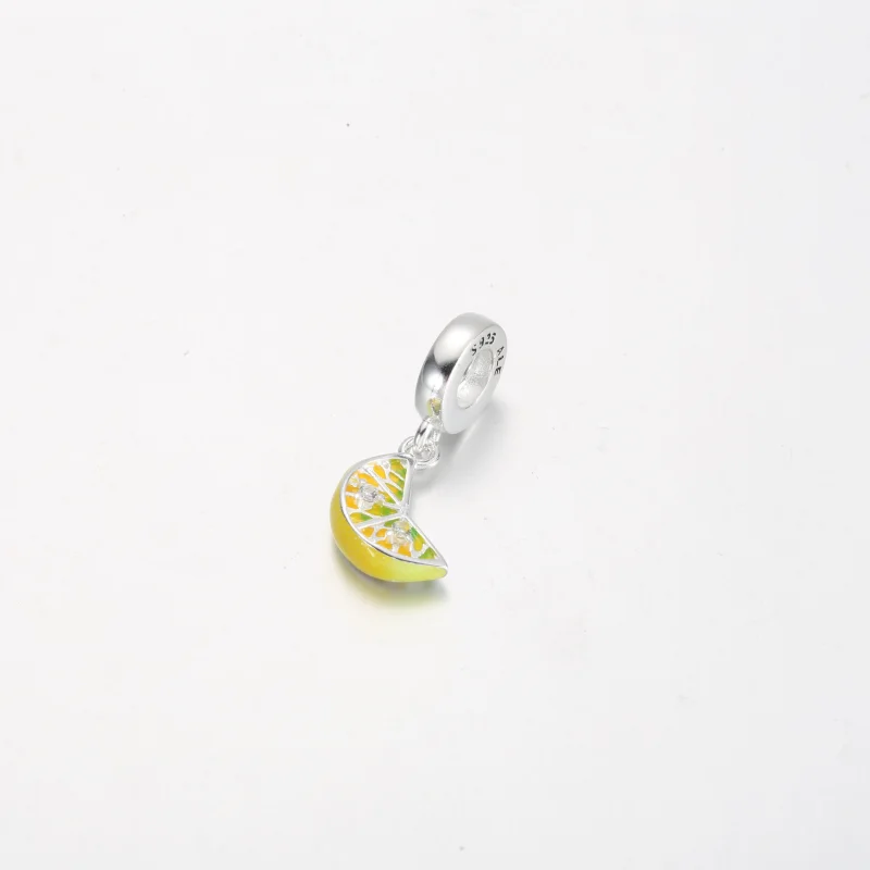 (image for) Pandora Lemon Slice Sparkling Fruit Dangle Charm - 791696C01 - View 3