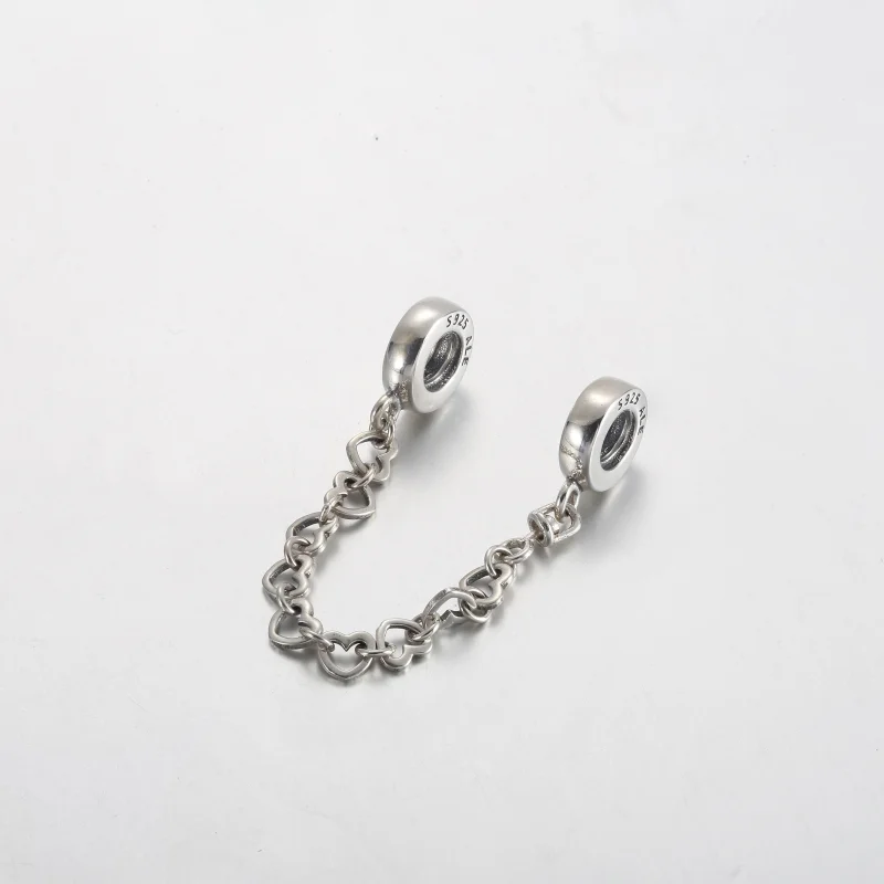 (image for) Pandora Linked Hearts Safety Chain - 792274C00 - View 2